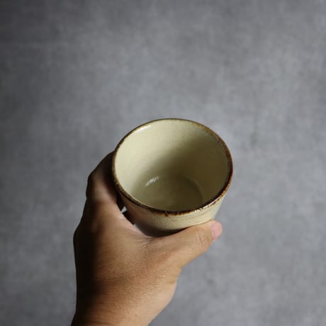 そば猪口1 飴釉 線 やちむん 陶器 北窯 松田共司工房:7004031