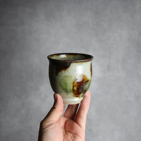 湯呑1 三彩 点打 やちむん 陶器 榮一工房:7013078