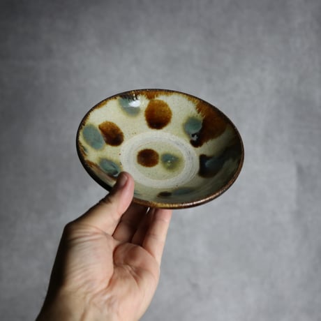 4.5寸皿1 三彩 点打 やちむん 陶器 北窯 松田共司工房:7004005