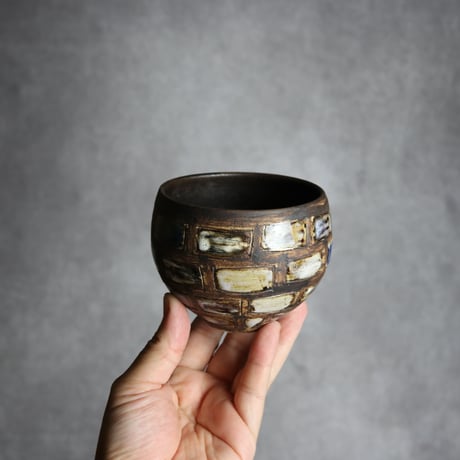 絵付けロックカップ1 やちむん 陶器 田村聡士 mano619:7018025