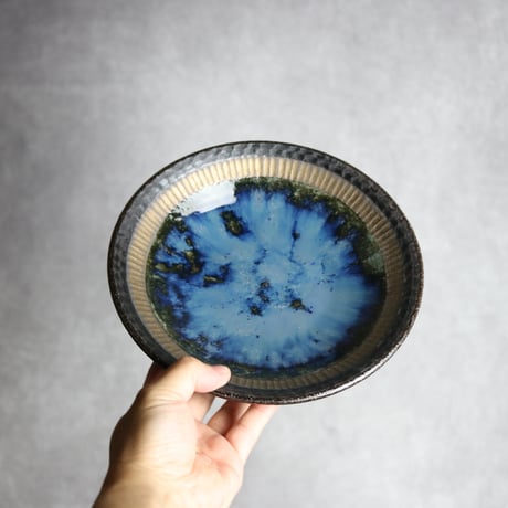 7寸皿1 孔雀 やちむん 陶器 sui:7022044