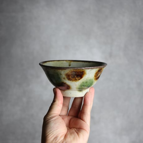 4寸マカイ1 三彩 点打 やちむん 陶器 榮一工房:7013034