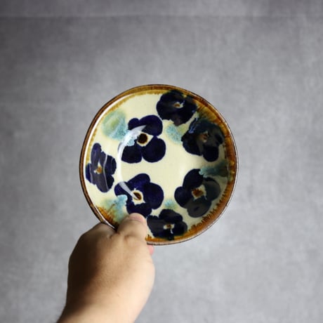 小鉢 花紋1 やちむん 陶器 エドメ陶房:7201001