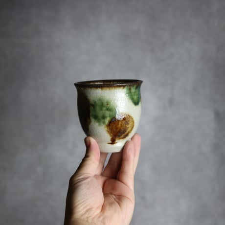 湯呑1 三彩 点打 やちむん 陶器 榮一工房:7013078
