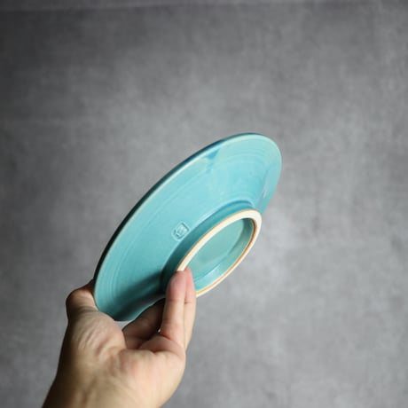 6寸皿1 トルコブルー やちむん 陶器 仁陶器工房:7023071
