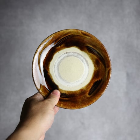 コーヒーカップ＆ソーサー1 飴釉 櫛描 やちむん 陶器 北窯 松田共司工房:7004074