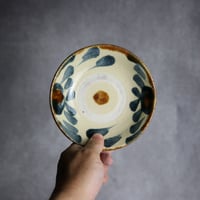 4.5寸皿1 飴呉須釉 菊花 やちむん 陶器 北窯 松田共司工房:7004005
