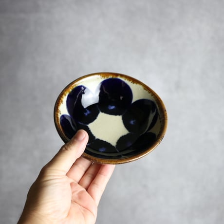 小鉢5 青丸紋 やちむん 陶器 エドメ陶房:7201001