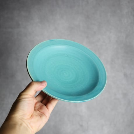 6寸皿4 トルコブルー やちむん 陶器 仁陶器工房:7023071