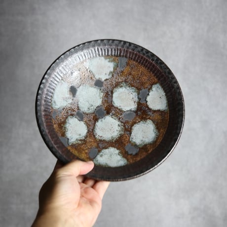 7寸皿2 黒シリーズ やちむん 陶器 sui:7022005