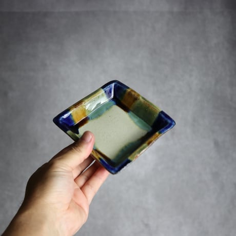 角皿2 三彩 やちむん 陶器 漂窯:7010019