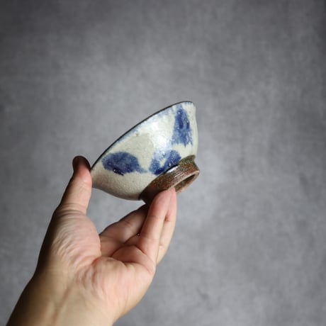 3.5寸マカイ1呉須草紋 やちむん 陶器 榮一工房:7013033