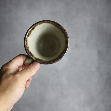 トールマグカップ1 三彩 格子点打 やちむん 陶器 榮一工房:7013098