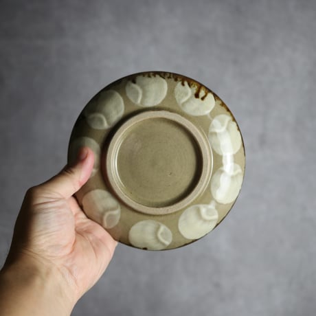5寸皿1 青三彩紋 やちむん 陶器 エドメ陶房:7201013