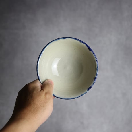 4寸マカイ2 呉須 緑釉 点打 やちむん 陶器 漂窯:7010010