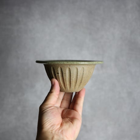 しのぎ小鉢 大1 灰釉 やちむん 陶器 仁陶器工房:7023078