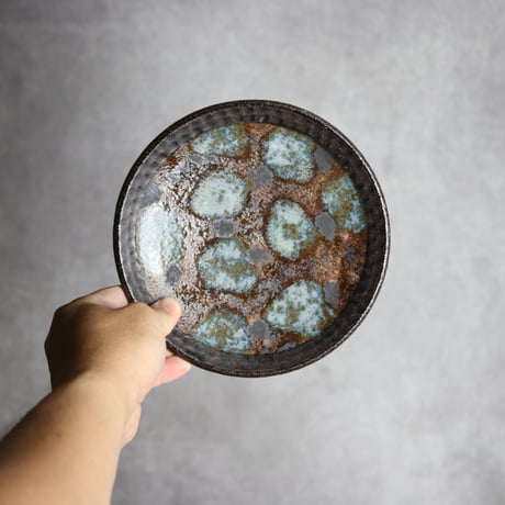 6寸皿1 黒シリーズ やちむん 陶器 sui:7022004