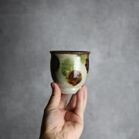 湯呑1 三彩 点打 やちむん 陶器 榮一工房:7013078