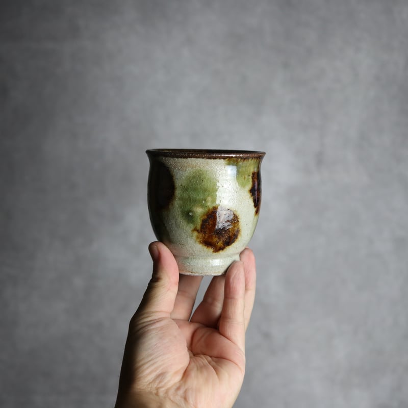 湯呑1 三彩 点打 やちむん 陶器 榮一工房:7013078 | MADE IN OKINAW