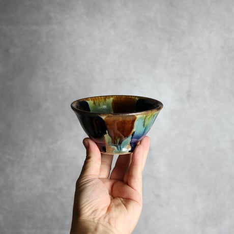 茶碗小1 三彩 やちむん 陶器 エドメ陶房:7201015