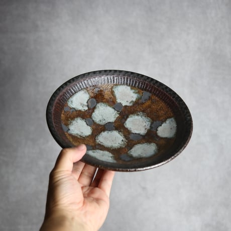 7寸皿2 黒シリーズ やちむん 陶器 sui:7022005
