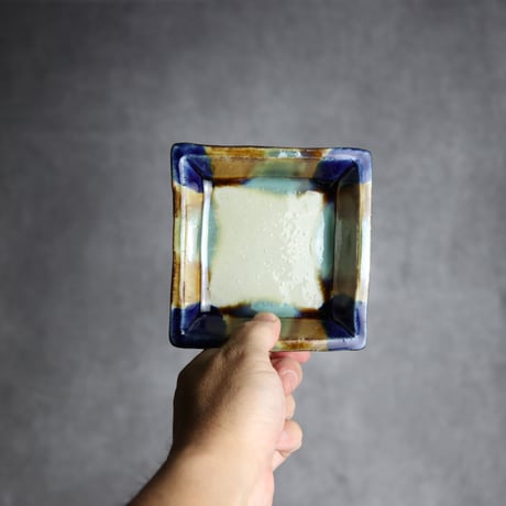 角皿1 三彩 やちむん 陶器 漂窯:7010019
