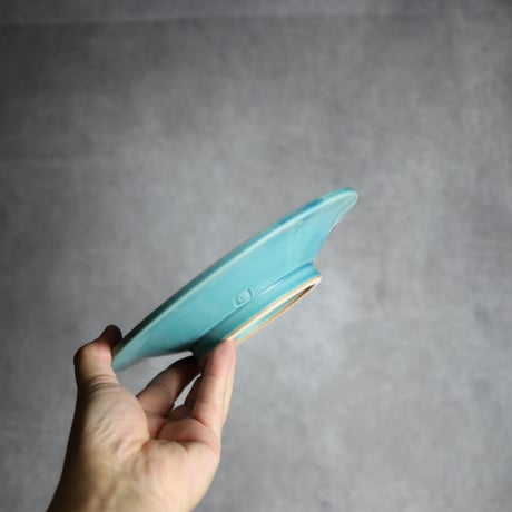 6寸皿1 トルコブルー やちむん 陶器 仁陶器工房:7023071