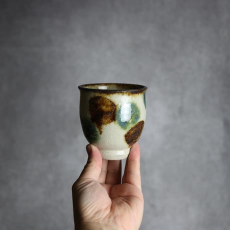 湯呑2 三彩 点打 やちむん 陶器 榮一工房:7013078