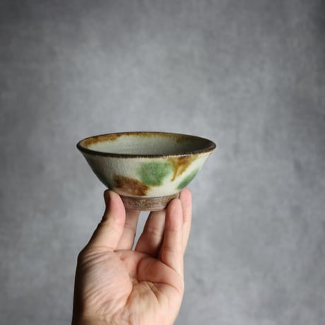 3.5寸マカイ2 三彩 点打 やちむん 陶器 榮一工房:7013032