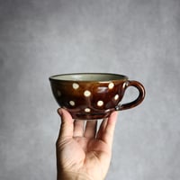 スープカップ 飴釉 蝋抜 点打 やちむん 陶器 真南風工房:7011026
