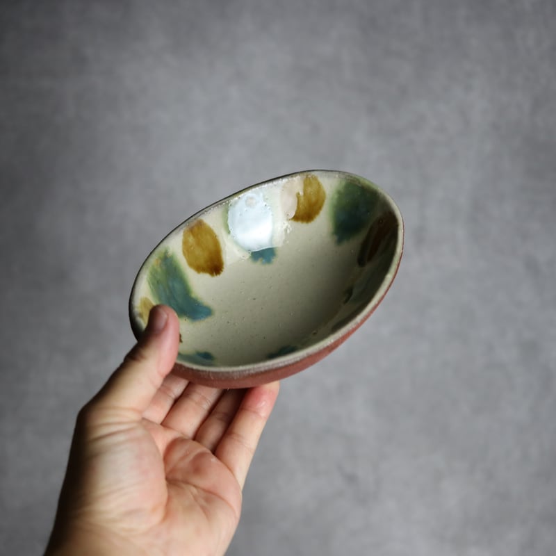 楕円鉢1 三彩 点打 やちむん 陶器 漂窯:7010014 | MADE IN OKINAWA