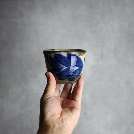 そばちょこ1 飴 呉須釉 双葉 やちむん 陶器 漂窯:7010015