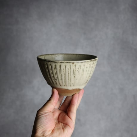 白鉢2 しのぎ やちむん 陶器 仁陶器工房:7023085