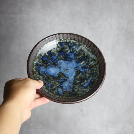 6寸皿1 孔雀 やちむん 陶器 sui:7022043