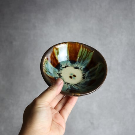 小鉢2　三彩紋 やちむん 陶器 エドメ陶房:7201001