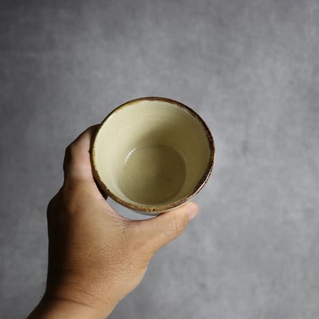 そば猪口1 飴釉 線 やちむん 陶器 北窯 松田共司工房:7004031