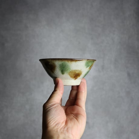 3.5寸マカイ3 三彩 点打 やちむん 陶器 榮一工房:7013032