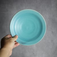6寸皿3 トルコブルー やちむん 陶器 仁陶器工房:7023071