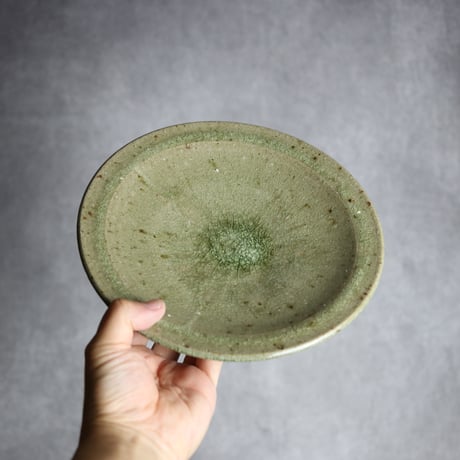 7寸皿2 灰釉 やちむん 陶器 仁陶器工房:7023006