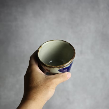 そばちょこ1 飴 呉須釉 双葉 やちむん 陶器 漂窯:7010015