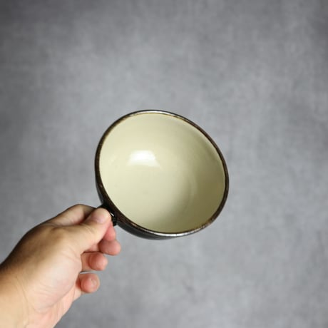 スープカップ 飴須釉 蝋抜 唐草 やちむん 陶器 真南風工房:7011026