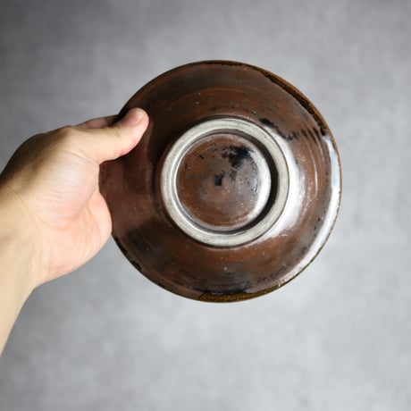 5寸皿1 飴 緑釉 唐草 やちむん 陶器 北窯 宮城正享工房:7005004