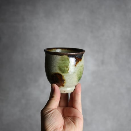 湯呑1 三彩 点打 やちむん 陶器 榮一工房:7013078