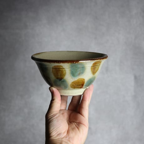 5寸マカイ1 三彩 点打 やちむん 陶器 北窯 松田共司工房:7004022