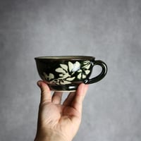 スープカップ 飴須釉 蝋抜 唐草 やちむん 陶器 真南風工房:7011026