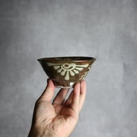 3.5寸マカイ1 イッチン 菊花唐草 やちむん 陶器 北窯 宮城正享工房:7005013