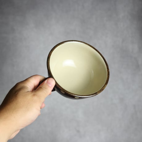 スープカップ 飴釉 蝋抜 点打 やちむん 陶器 真南風工房:7011026