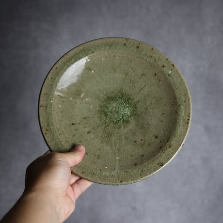 7寸皿2 灰釉 やちむん 陶器 仁陶器工房:7023006