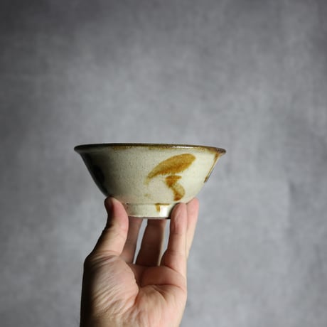 4寸マカイ1 飴呉須釉 印花 やちむん 陶器 北窯 松田共司工房:7004020