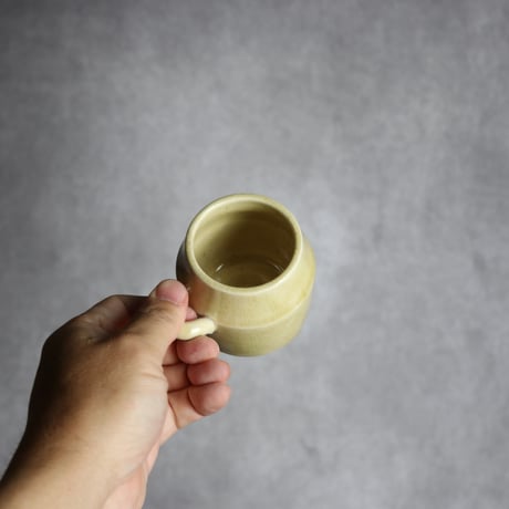 木匙付きシュガーポット1 アイボリー やちむん 陶器 cerca:7025033